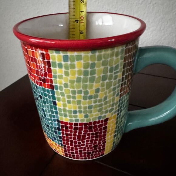 Starbucks 2002 Barista Mosaic Tile Patchwork Vintage Coffee Mug Cup Collectible - Picture 7 of 7